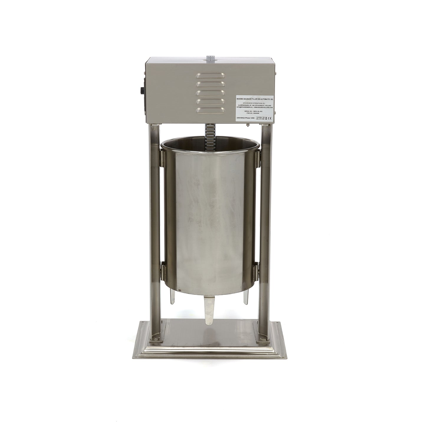 Sausage Stuffer - 20L - Automatic - Vertical - incl 4 Filling Tubes