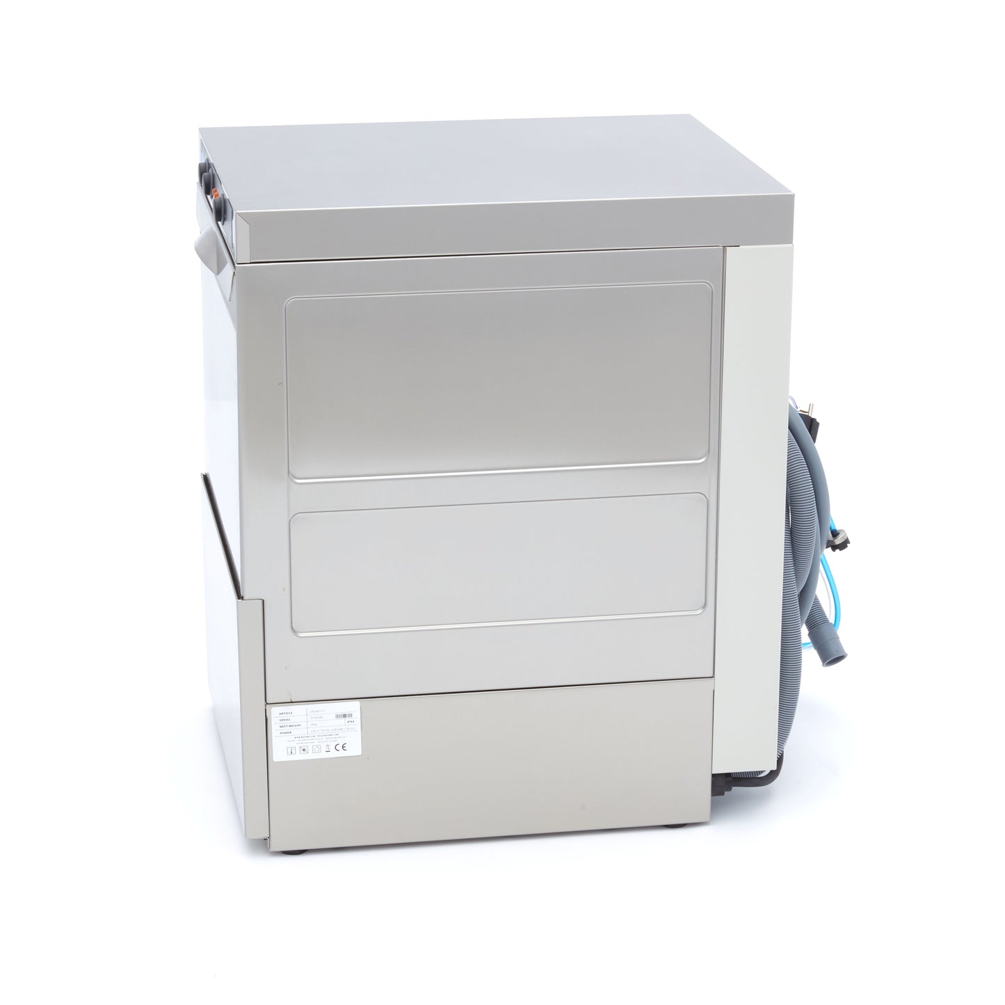 Glass Washer - 35 x 35cm - with Drain, Rinse Aid and Soap Pump