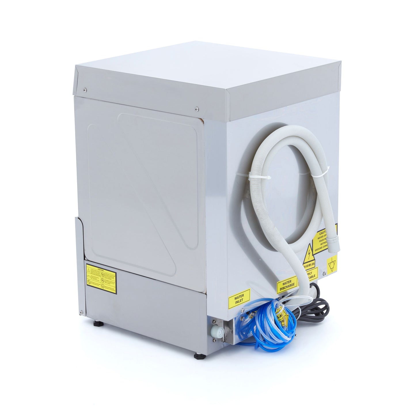 Glass Washer - 35 x 35cm - with Drain, Rinse Aid and Soap Pump - Digital Display - 230V