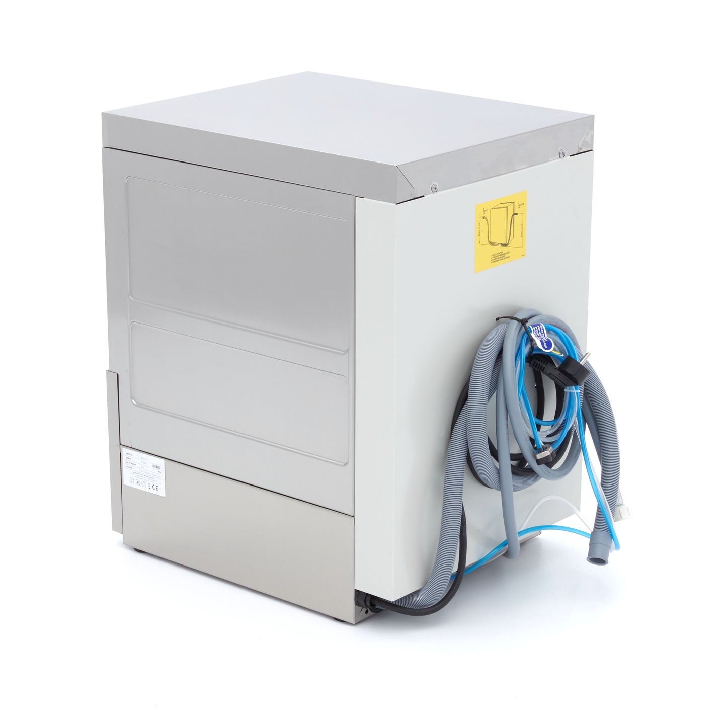 Glass Washer - 35 x 35cm - with Drain, Rinse Aid and Soap Pump
