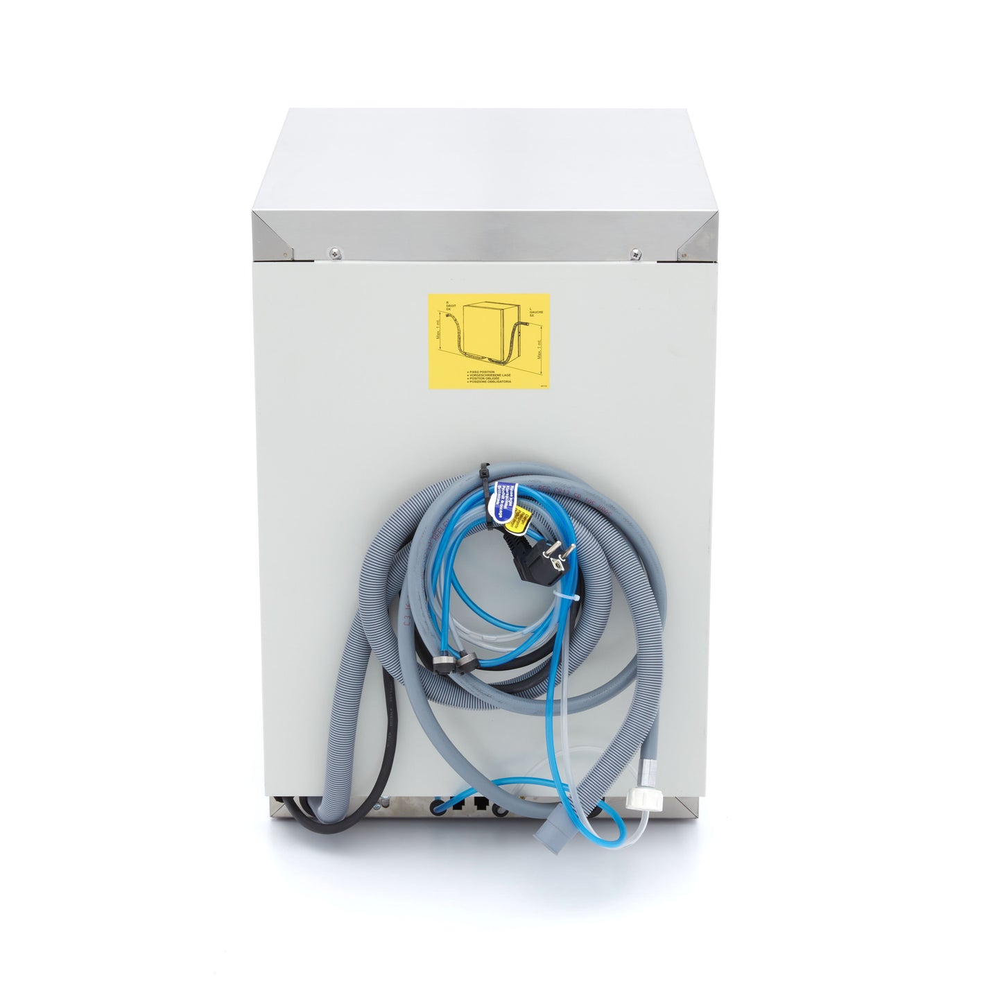 Glass Washer - 35 x 35cm - with Drain, Rinse Aid and Soap Pump