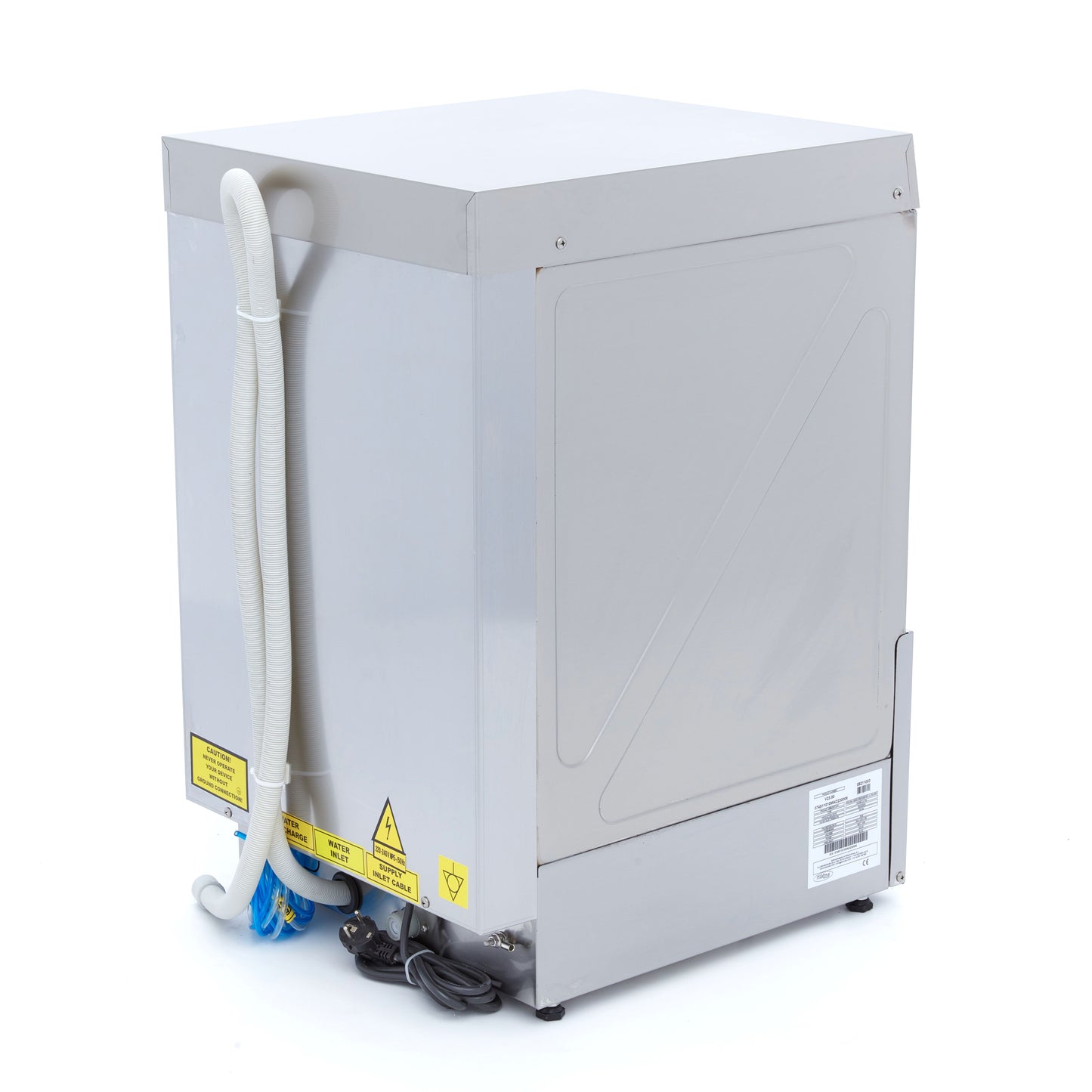 Undercounter Dishwasher - 40 x 40cm - with Drain, Rinse Aid and Soap Pump - Digital Display - 230V