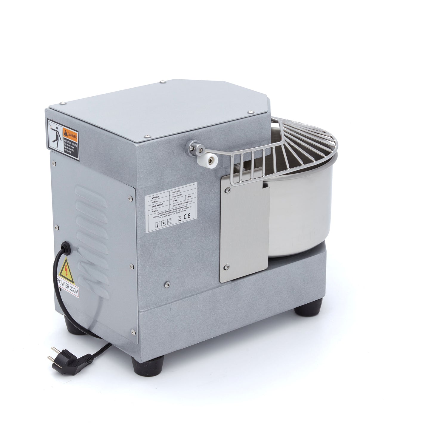 Dough Mixer - 8L - 4,5kg Dough - Silver