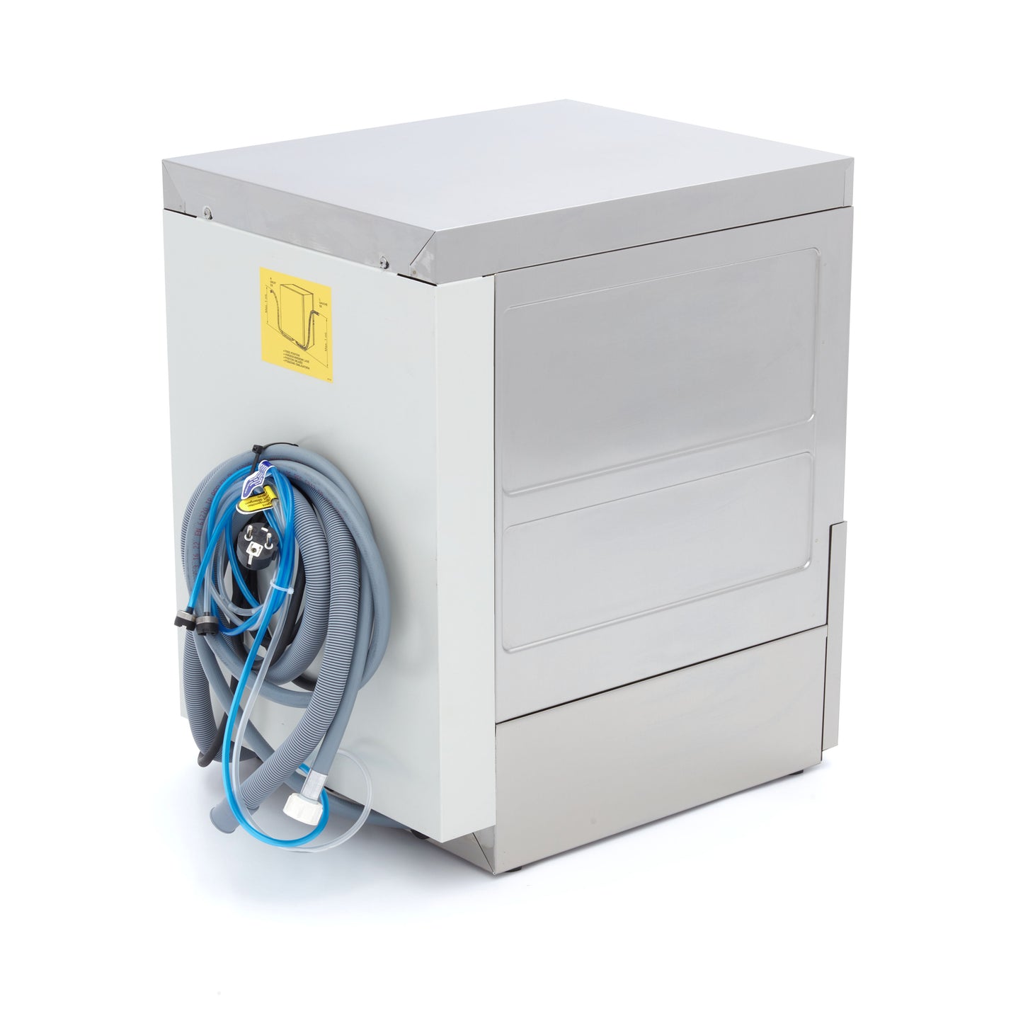 Glass Washer - 35 x 35cm - with Drain, Rinse Aid and Soap Pump