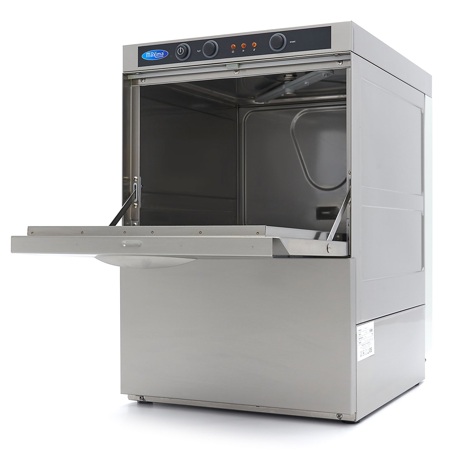 Glass Washer - 35 x 35cm - with Drain, Rinse Aid and Soap Pump