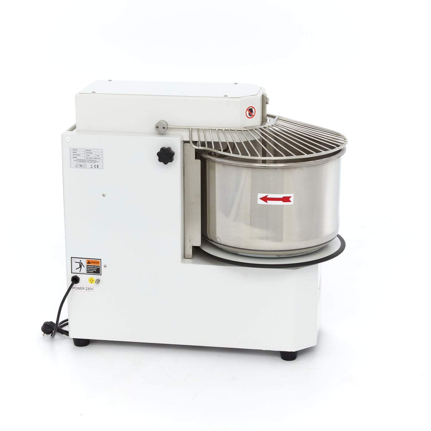 Dough Mixer - 30L - 18kg Dough - 2 Speeds - Removable Bowl