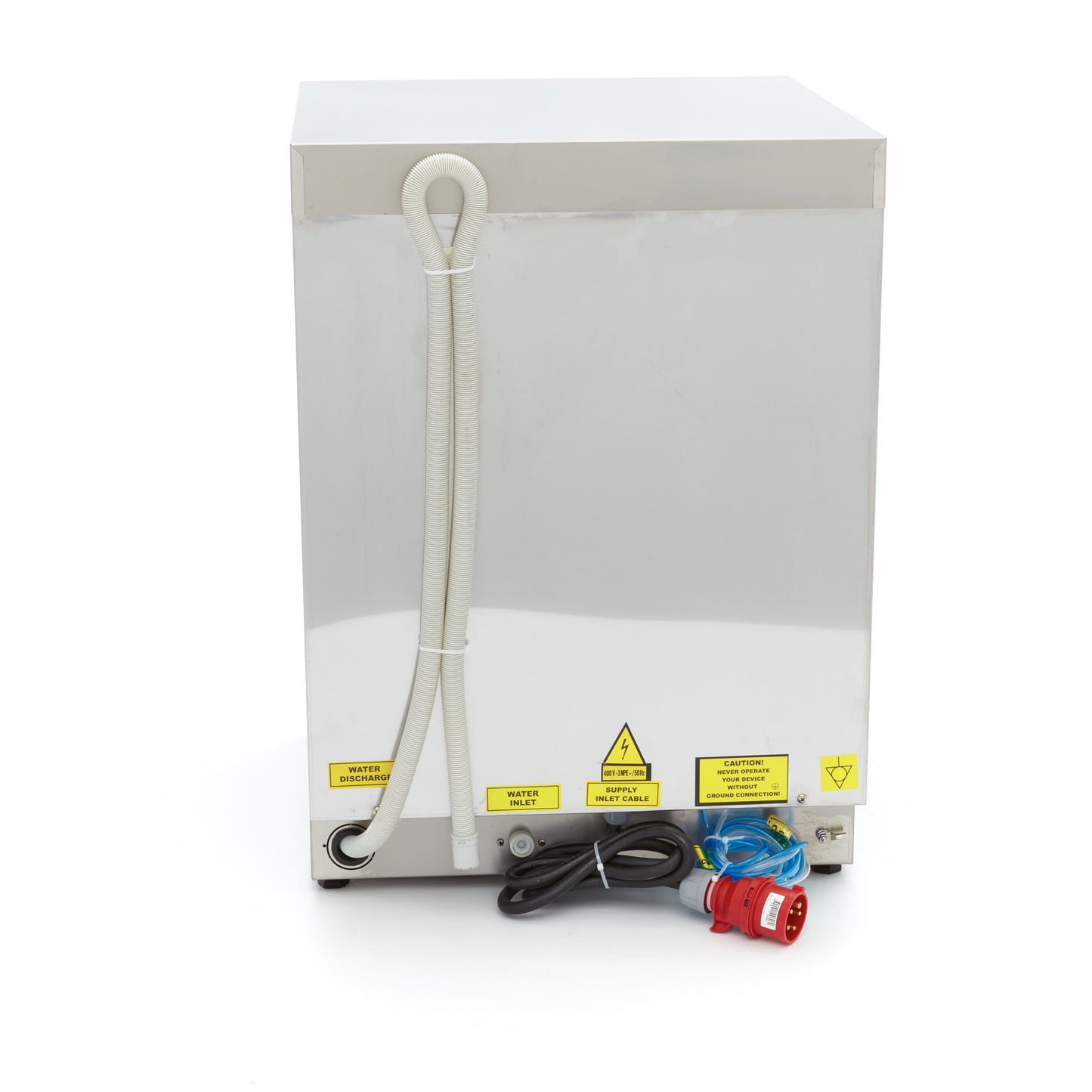 Undercounter Dishwasher - 50 x 50cm - with Drain, Rinse Aid and Soap Pump - Digital Display - 400V