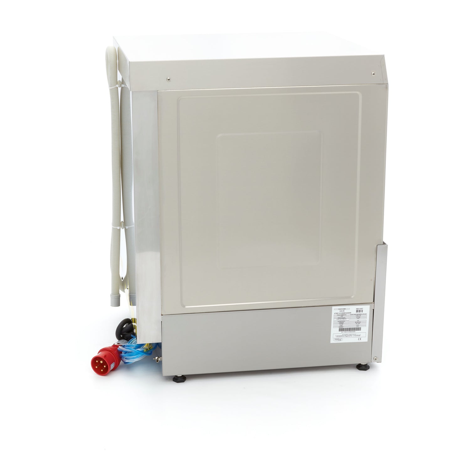 Undercounter Dishwasher - 50 x 50cm - with Drain, Rinse Aid and Soap Pump - Digital Display - 400V