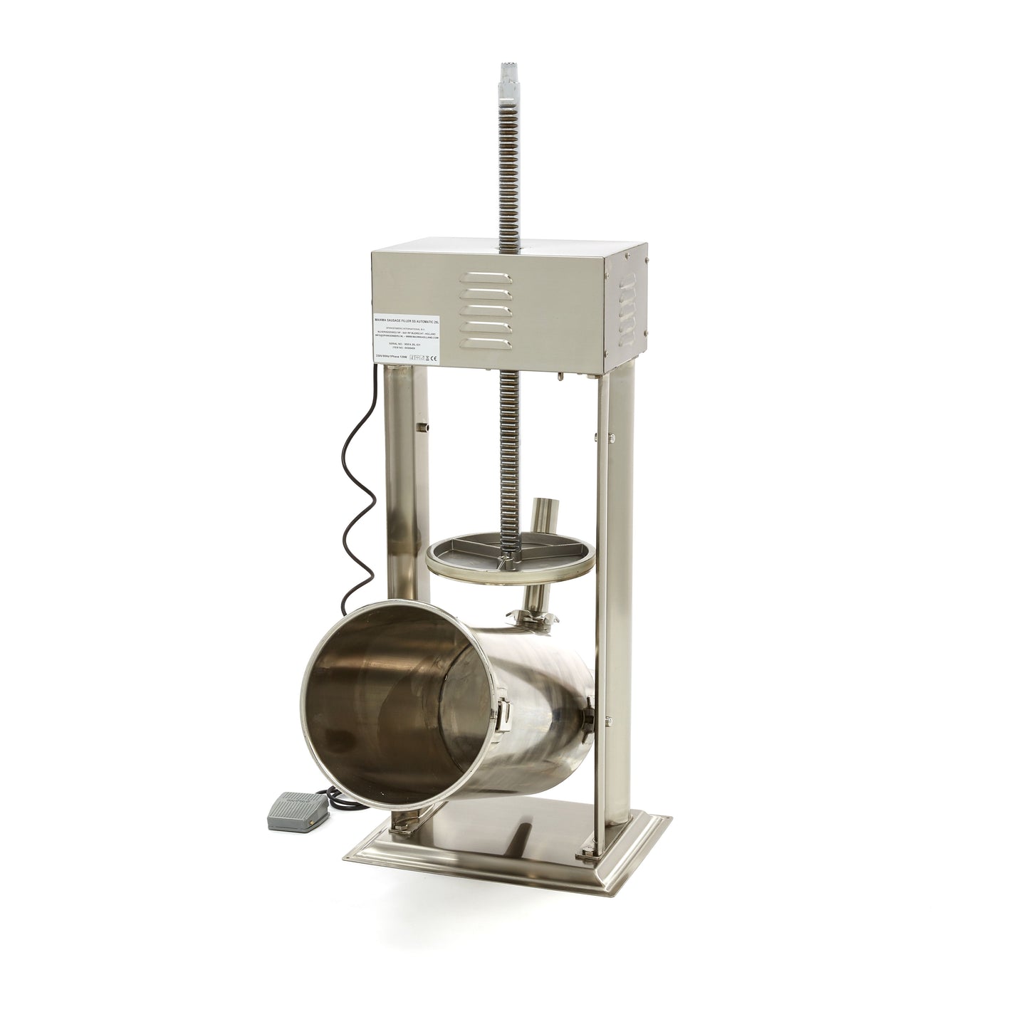 Sausage Stuffer - 25L - Automatic - Vertical - incl 4 Filling Tubes