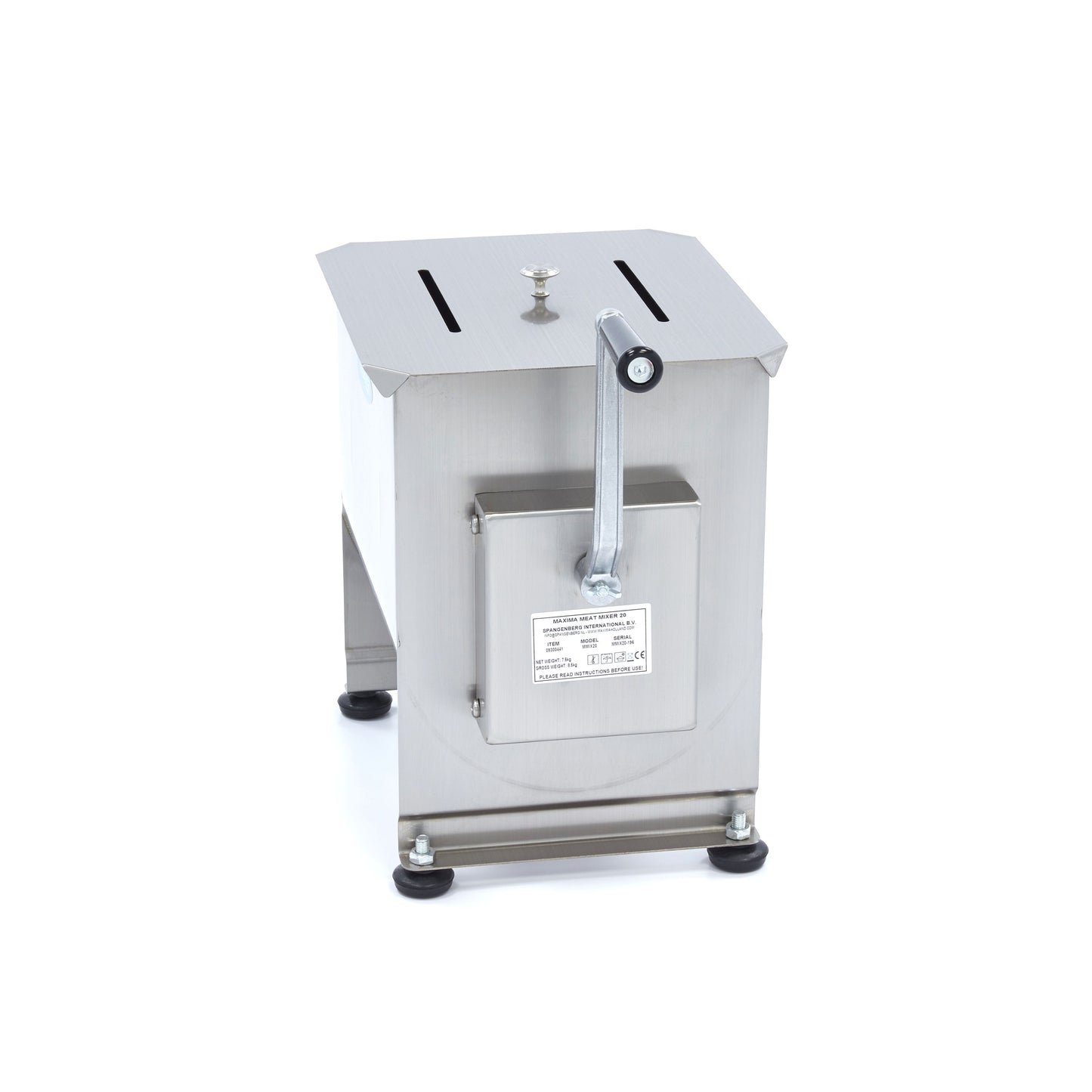 Meat Mixer - 20L - 16kg Meat - Single Axle - Manual