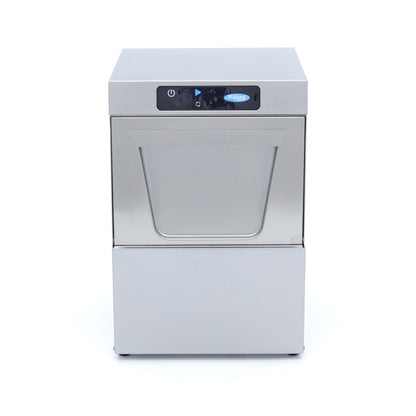 Glass Washer - 35 x 35cm - with Drain, Rinse Aid and Soap Pump - Digital Display - 230V