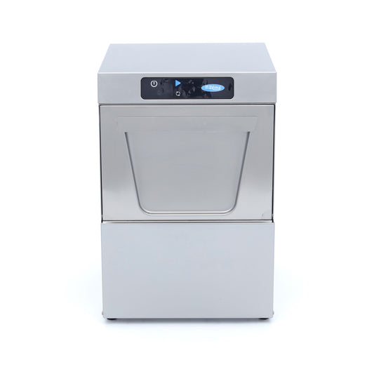 Glass Washer - 35 x 35cm - with Drain, Rinse Aid and Soap Pump - Digital Display - 230V