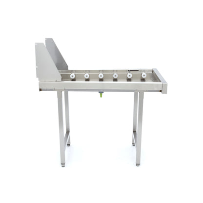 Stainless Steel Straight Roller Table - for Rack Conveyor Dishwasher