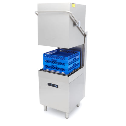Pass Through Dishwasher - 50 x 50cm - With Rinse Aid and Soap Pumps - Digital Display - 400V