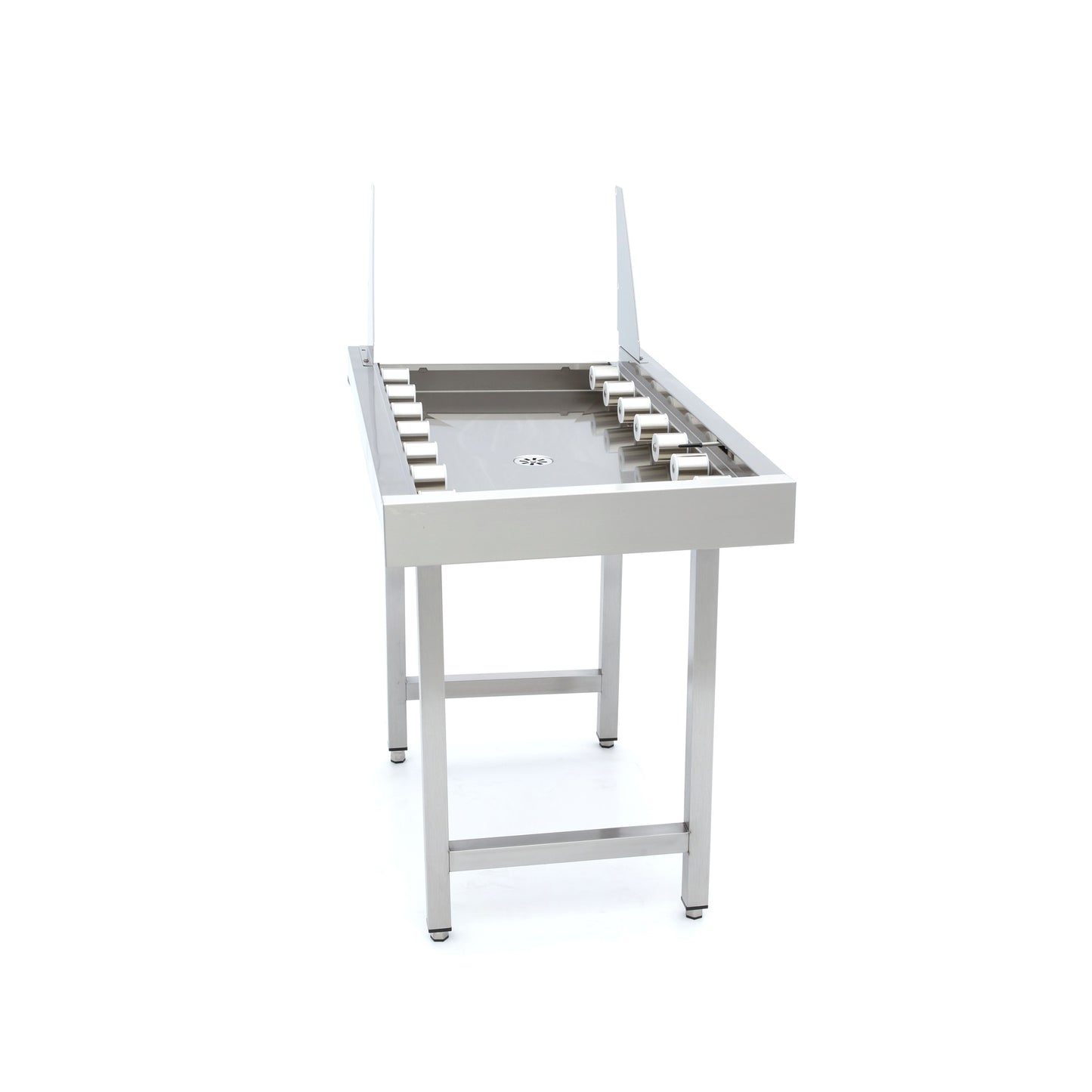 Stainless Steel Straight Roller Table - for Rack Conveyor Dishwasher