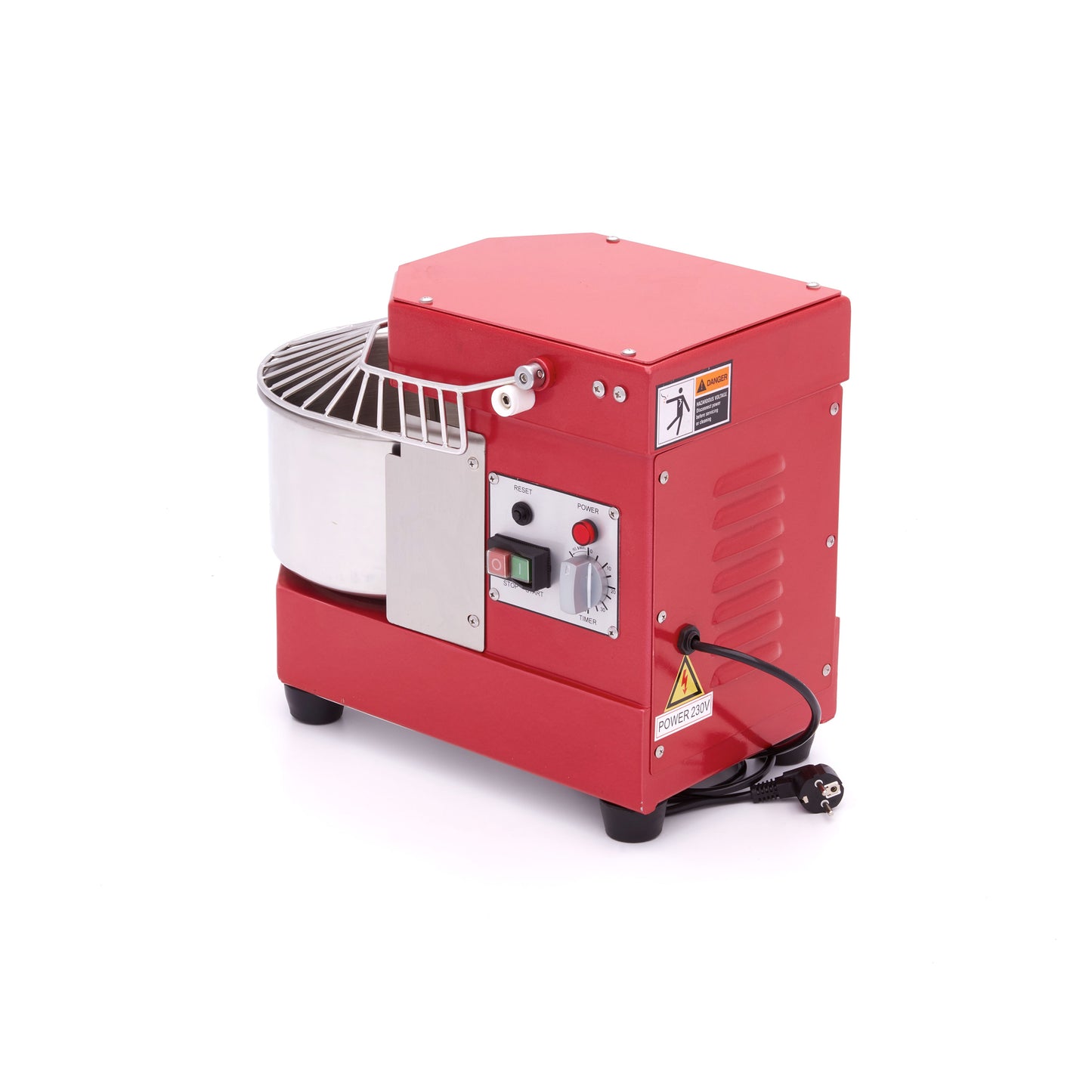 Dough Mixer - 8L - 4,5kg Dough - Raspberry Red