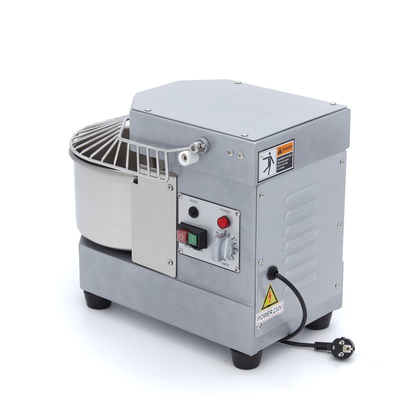 Dough Mixer - 8L - 4,5kg Dough - Silver
