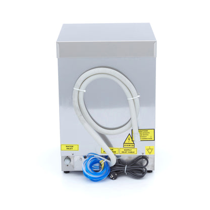 Glass Washer - 35 x 35cm - with Drain, Rinse Aid and Soap Pump - Digital Display - 230V