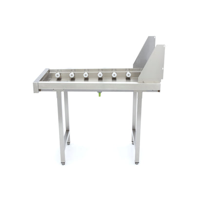 Stainless Steel Straight Roller Table - for Rack Conveyor Dishwasher