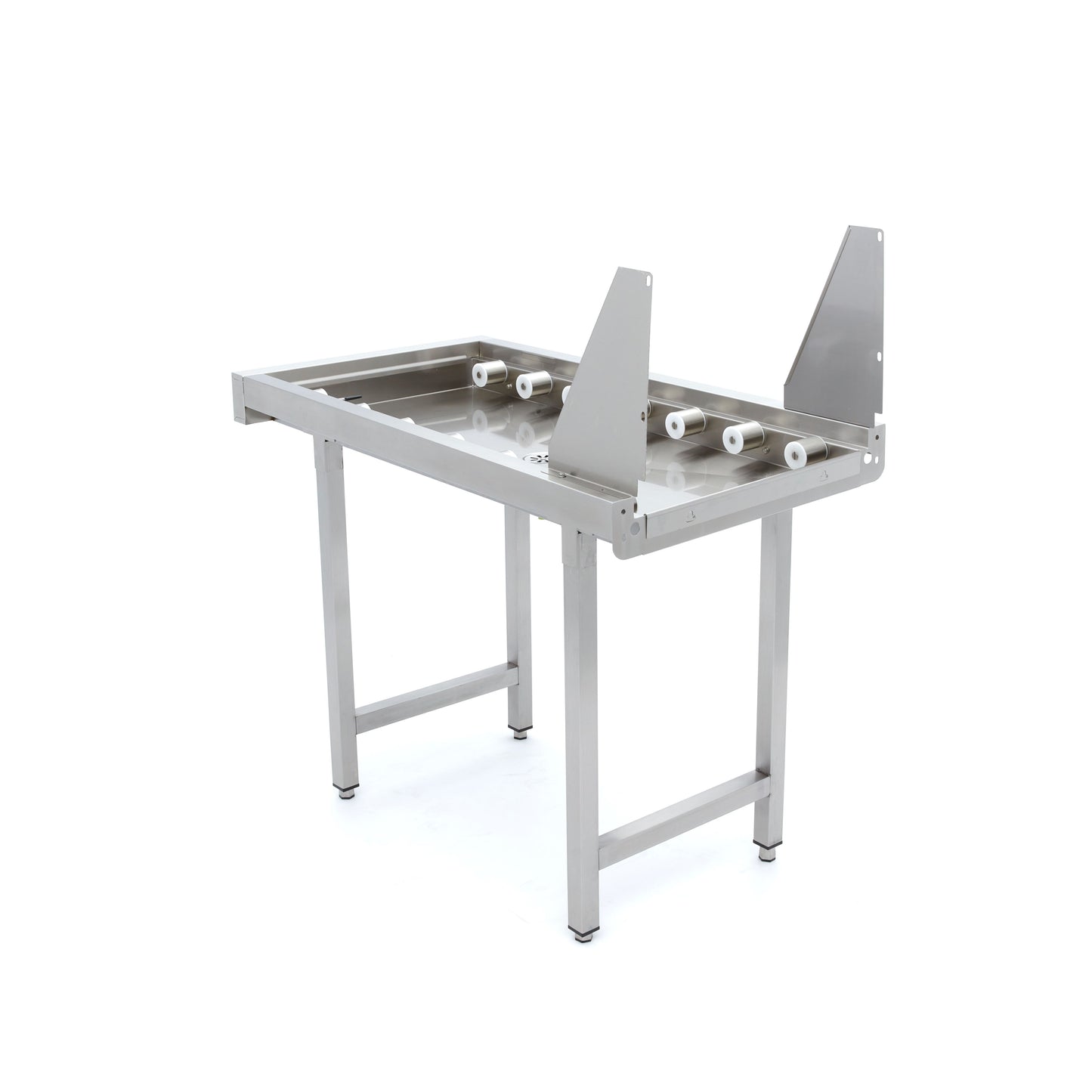 Stainless Steel Straight Roller Table - for Rack Conveyor Dishwasher