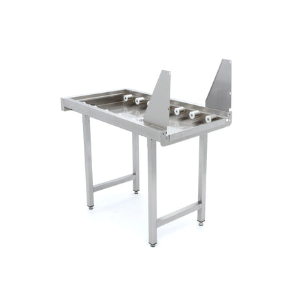 Stainless Steel Straight Roller Table - for Rack Conveyor Dishwasher