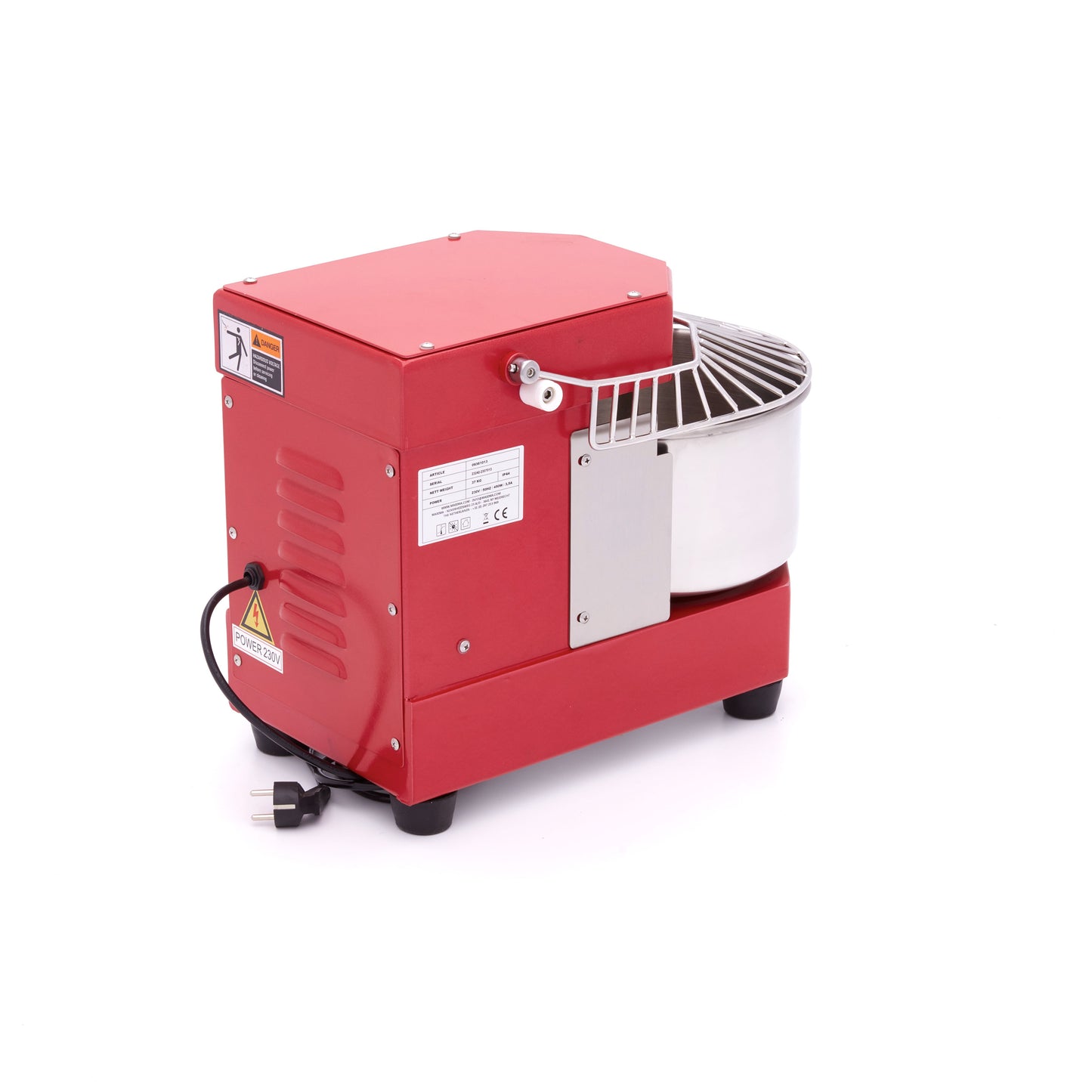 Dough Mixer - 8L - 4,5kg Dough - Raspberry Red