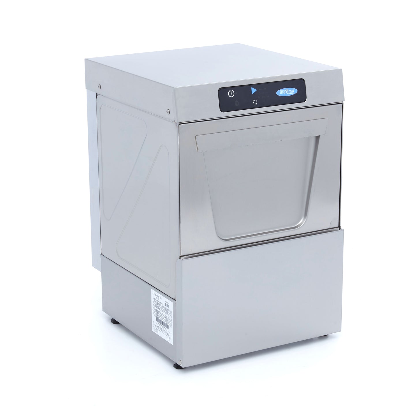 Glass Washer - 35 x 35cm - with Drain, Rinse Aid and Soap Pump - Digital Display - 230V