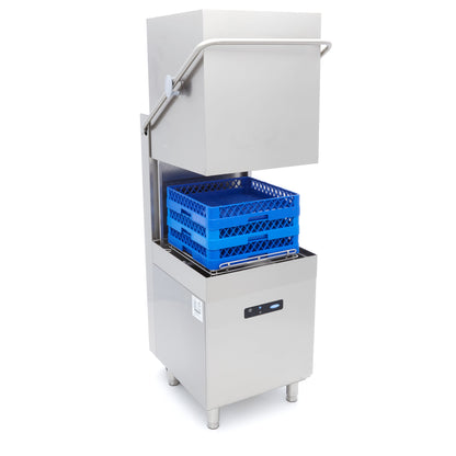 Pass Through Dishwasher - 50 x 50cm - With Rinse Aid and Soap Pumps - Digital Display - 400V
