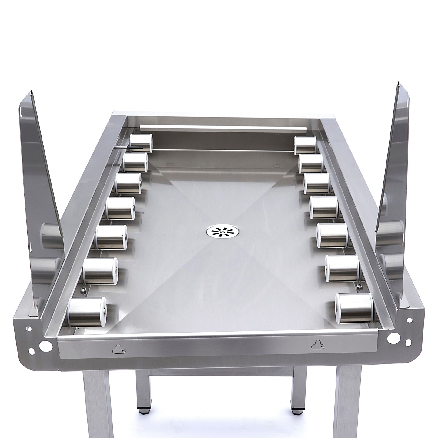 Stainless Steel Straight Roller Table - for Rack Conveyor Dishwasher