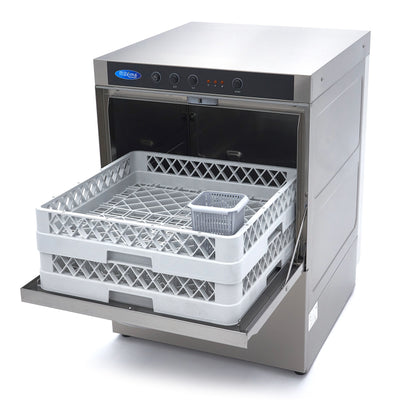 Undercounter Dishwasher - 50 x 50cm - with Drain, Rinse Aid and Soap Pumps - 400V